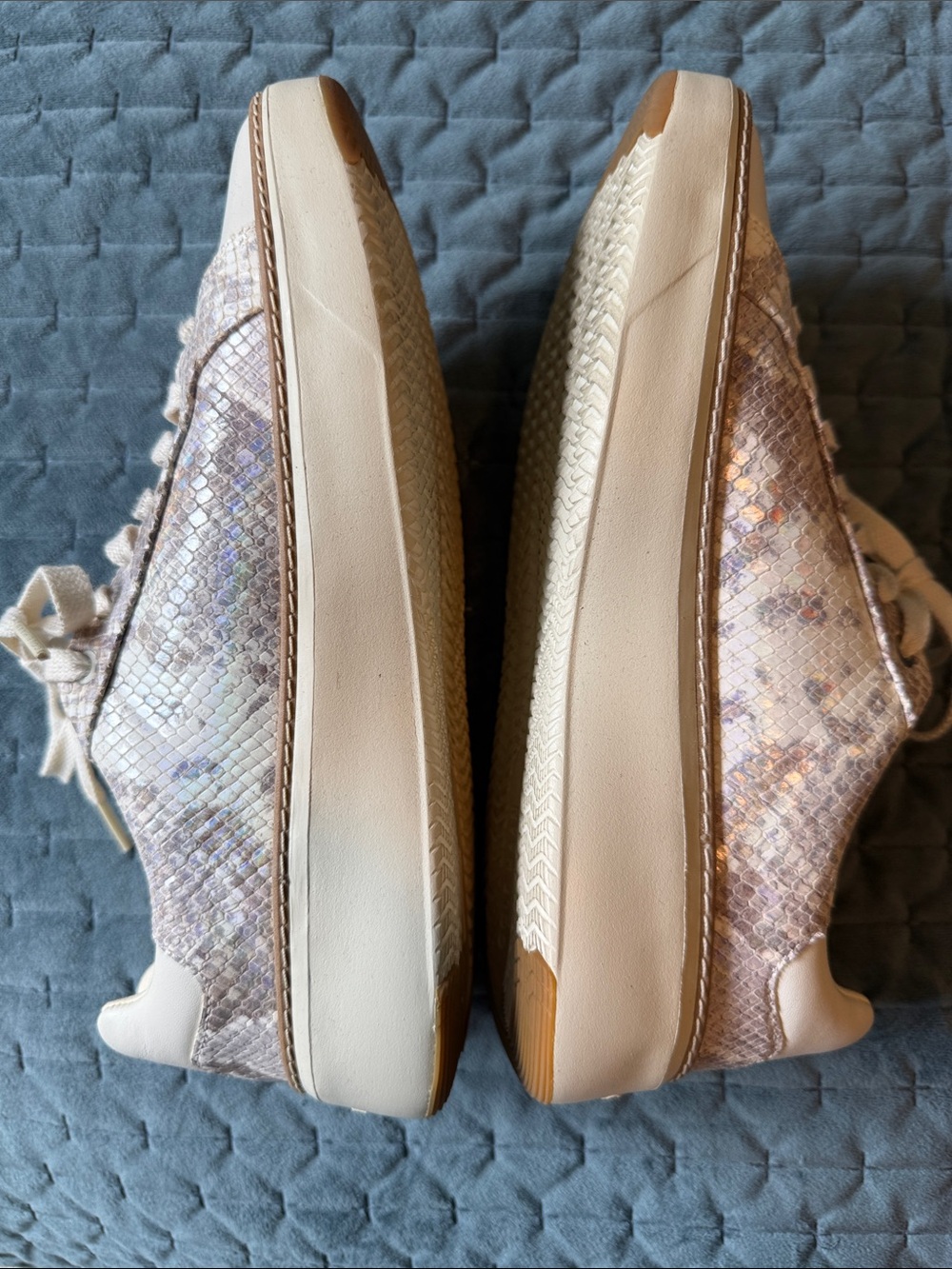 Cole Haan Neutral Snake-Print Lace-Up Sneakers - Picture 2 of 4